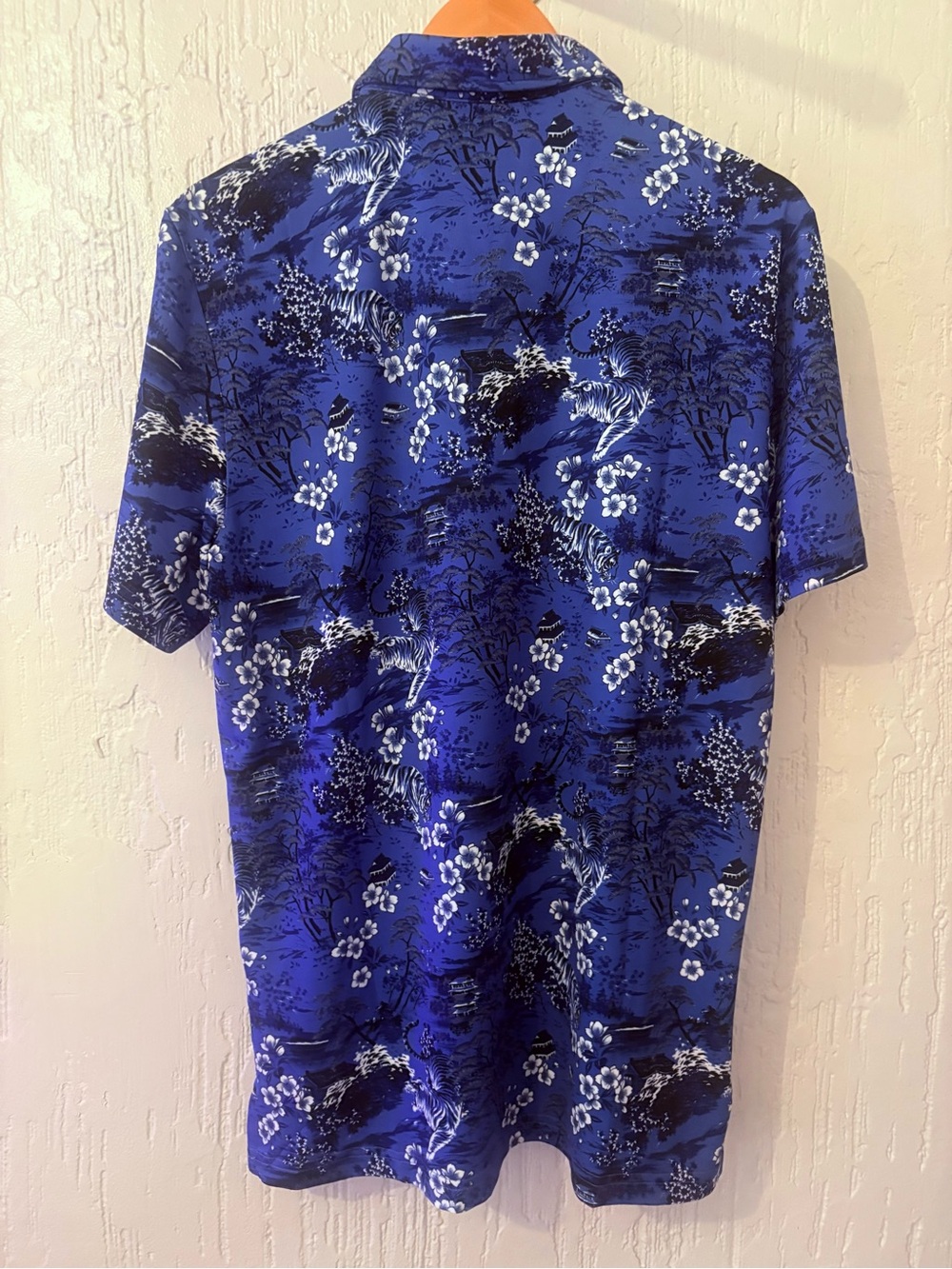 👕BNWT👕 RLX Ralph Lauren Golf Polo in blue floral tiger print - Picture 5 of 6